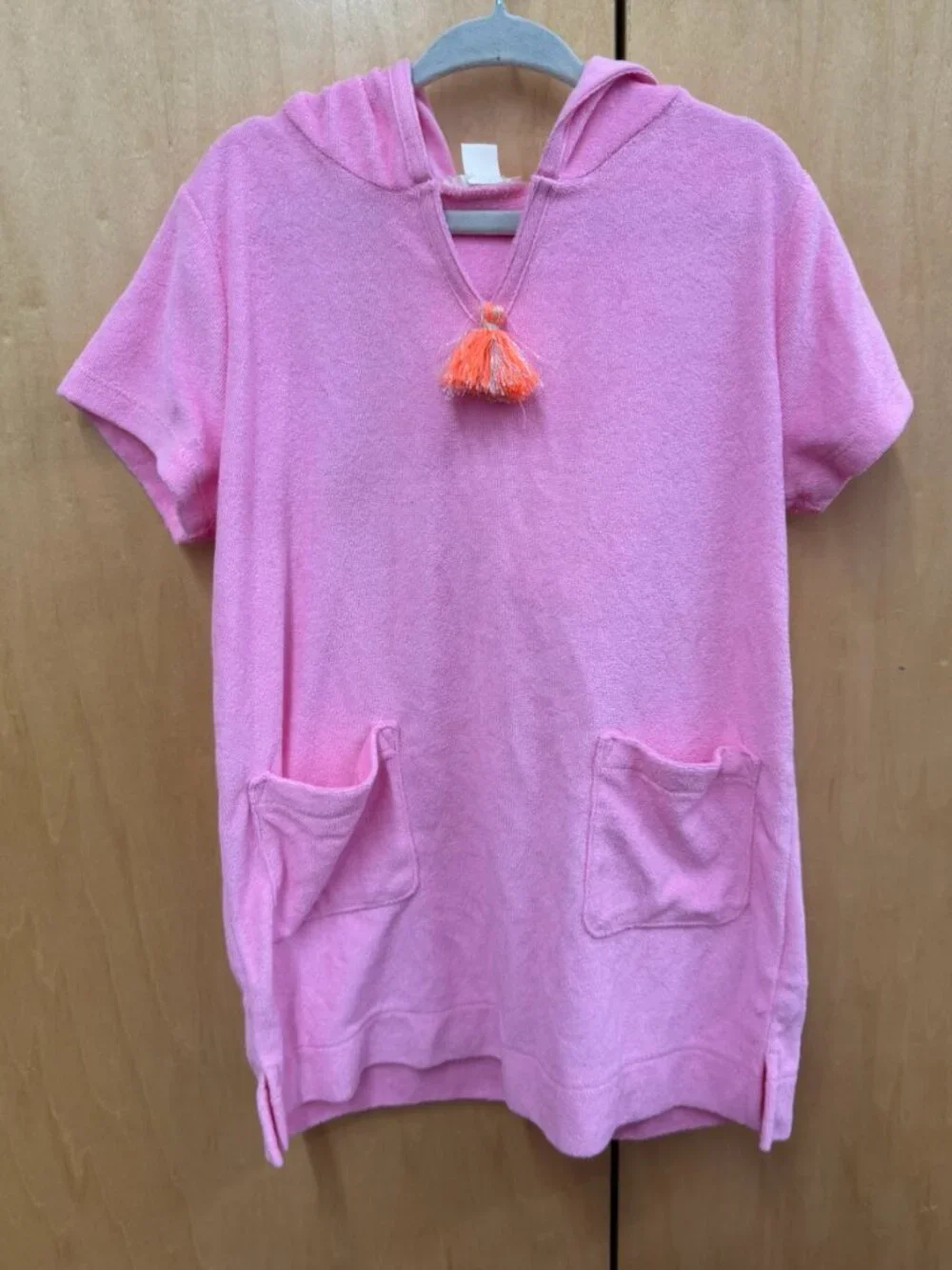 Crewcuts Pullover Pink Cover Up with Hood Size 6